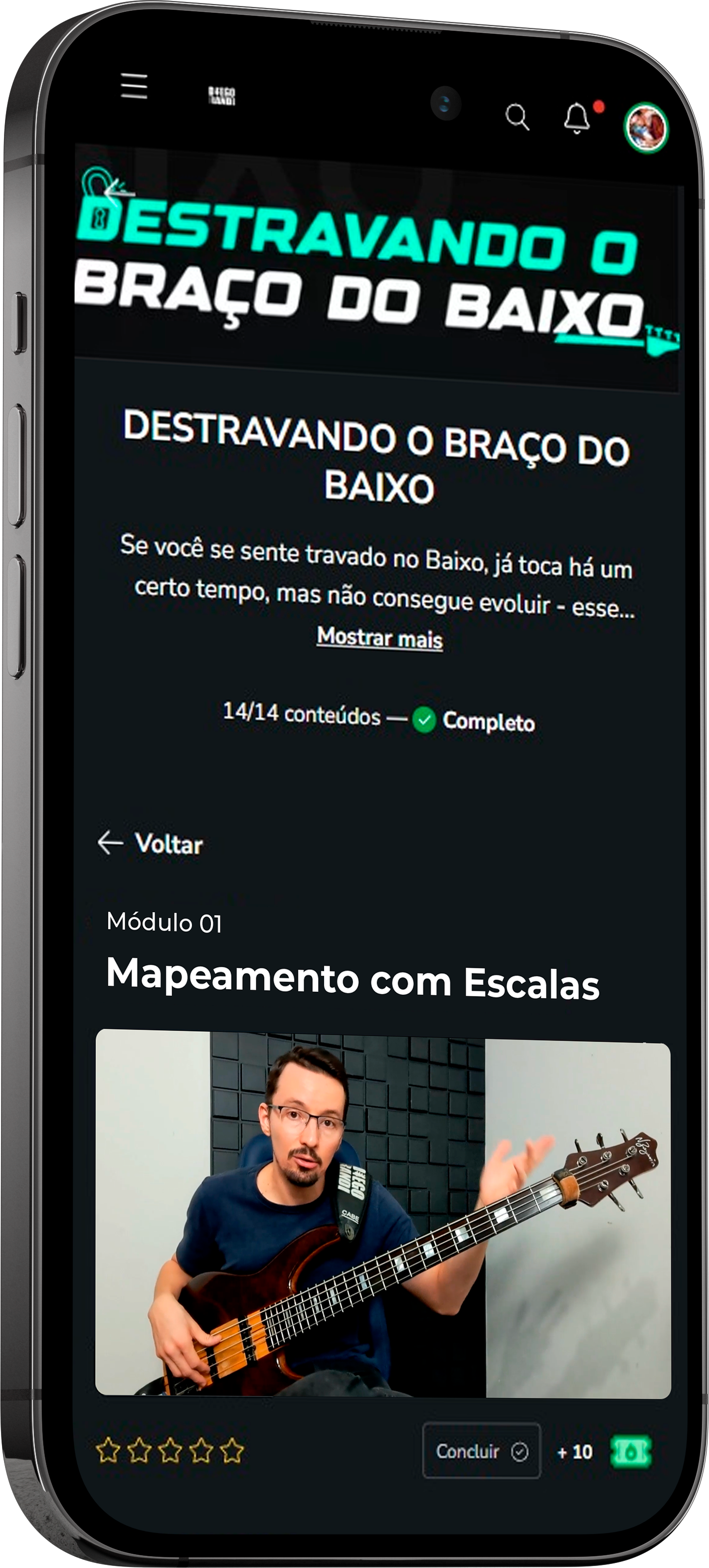 App do Destravando o Braço do Baixo
